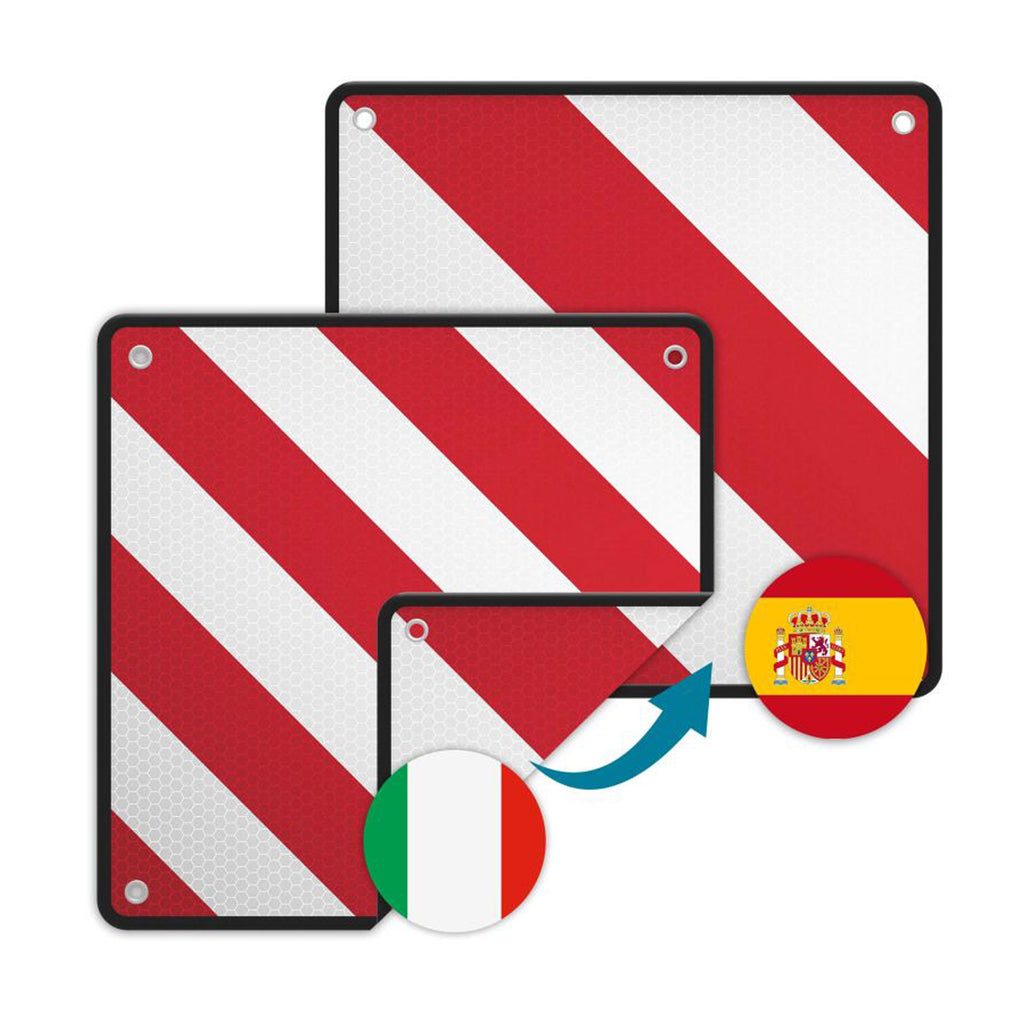 Warntafel 2in1 für Spanien und Italien.