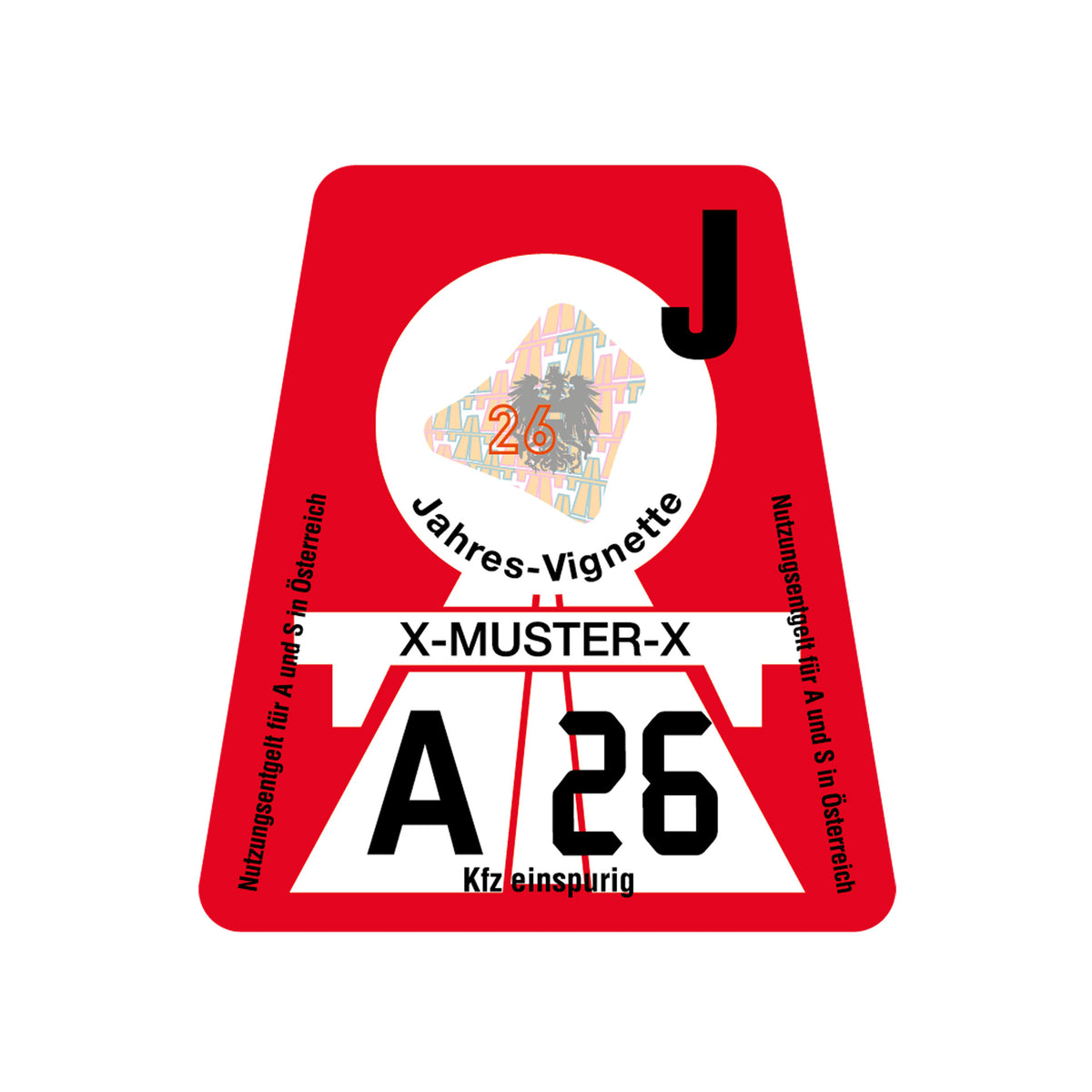 Jahres-Vignette, Motorrad Österreich 2026.