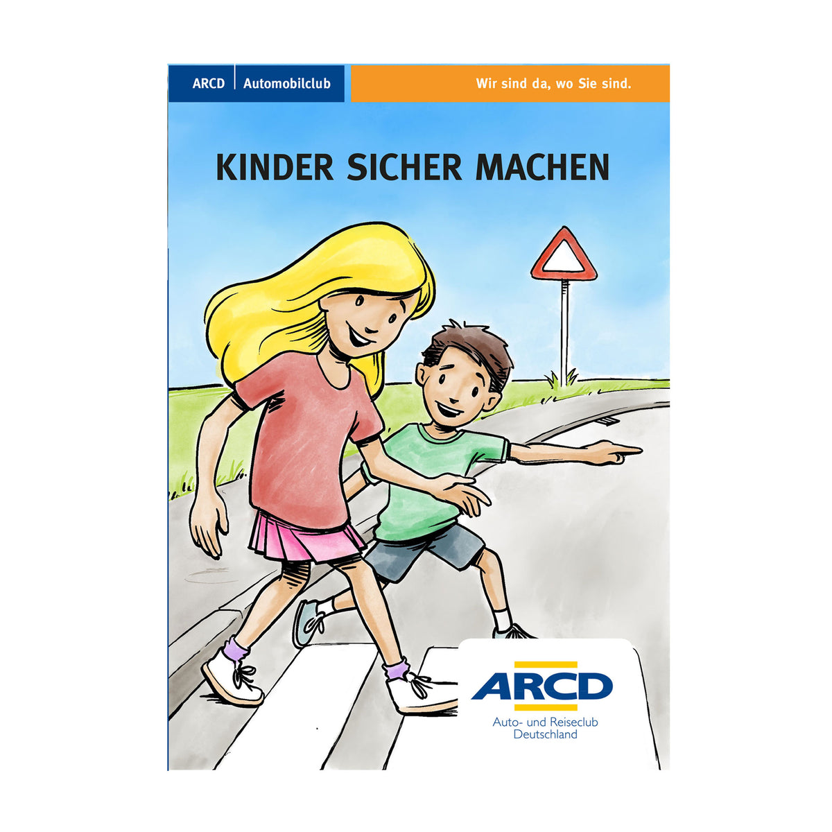 Mal- und Lernposter „Kinder sicher machen“.