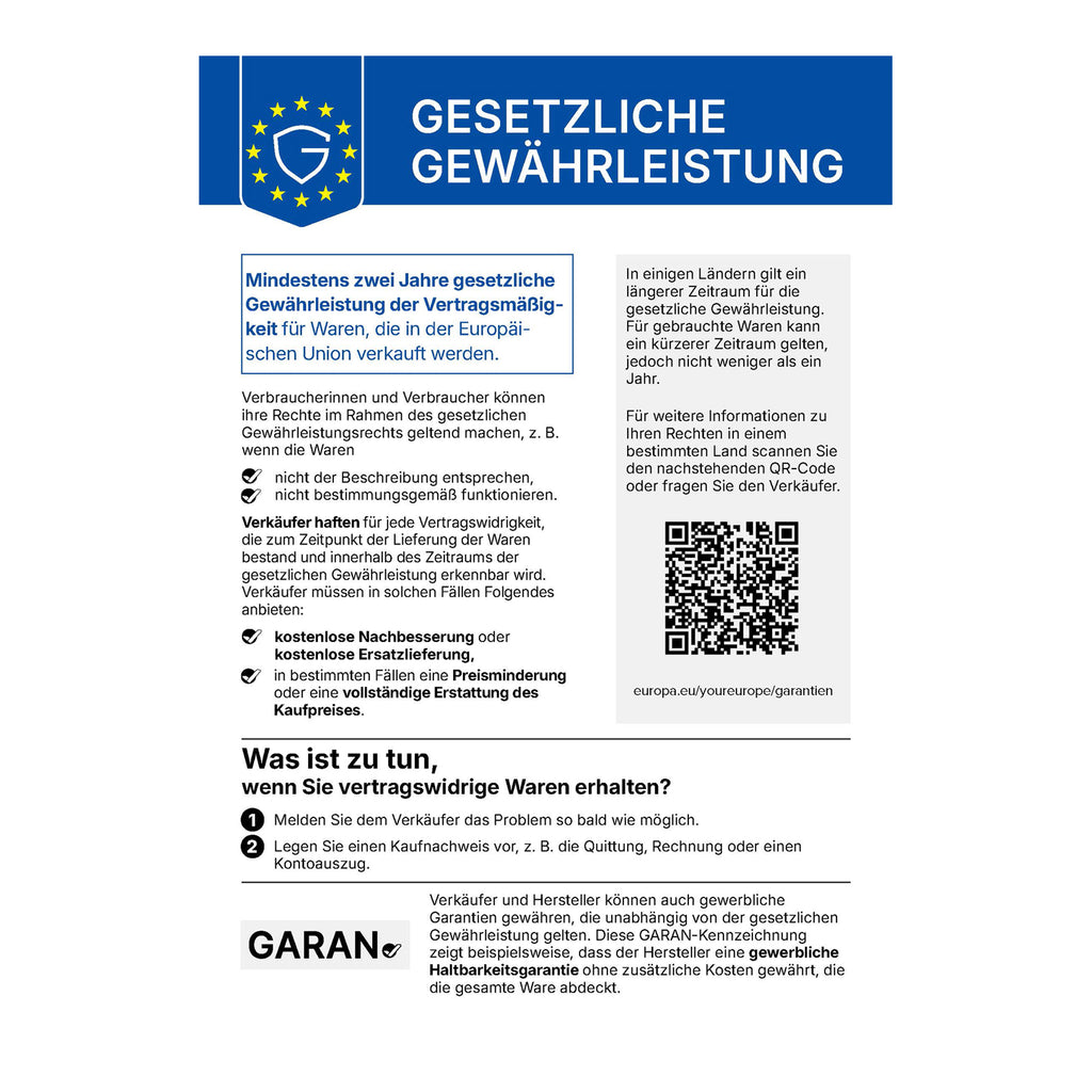 Label gesetzliche Gewährleistung DE
