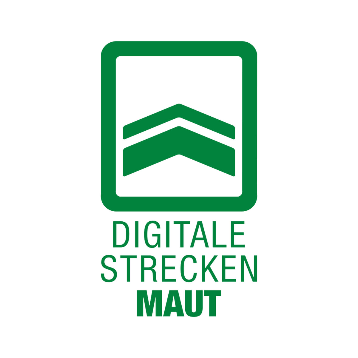 Grafik mit der Aufschrift "Digitale Streckenmaut".